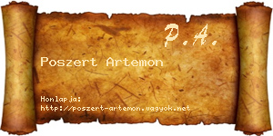 Poszert Artemon névjegykártya